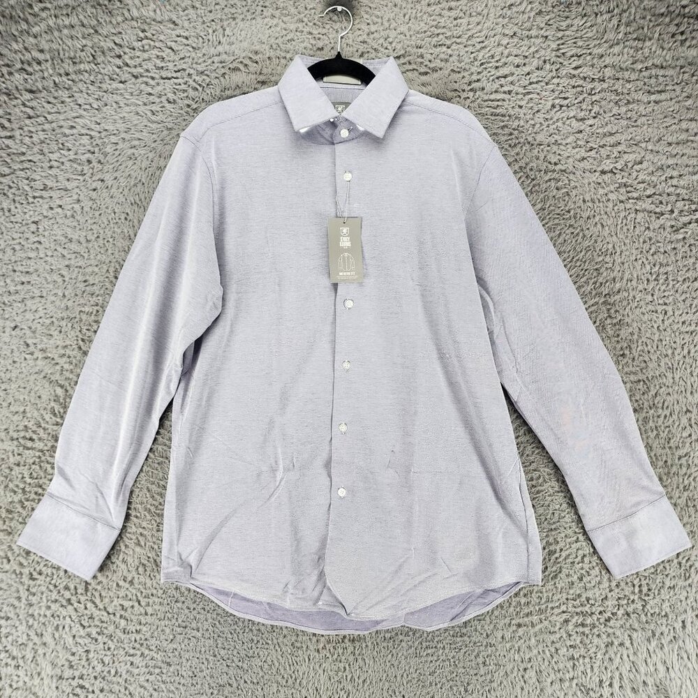 Stacy Adams Shirt Mens Large Blue Long Sleeve Button Up *NWT*